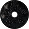 Ekena Millwork Norwich Ceiling Medallion (Fits Canopies up to 4 1/2"), 18"OD x 3 1/2"ID x 1 3/8"P, Jet Black CM18NOBLF - alternate 1